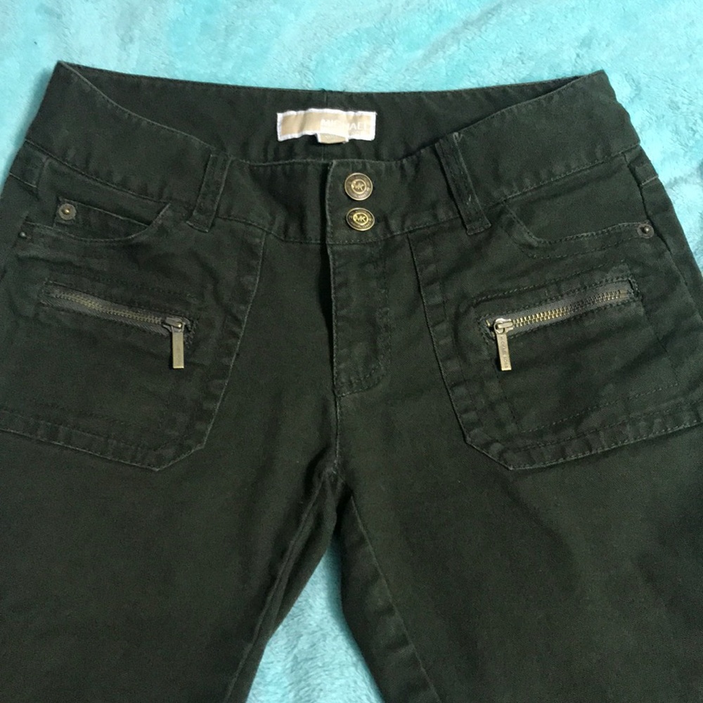 Michael Kors army green skinny jeans